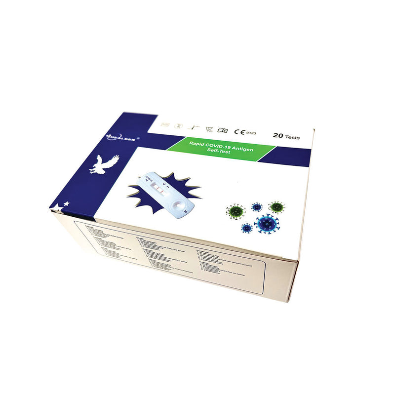Healgen COVID-19 Rapid Antigen Lateral Flow Self Test Kits (Pack of 20)