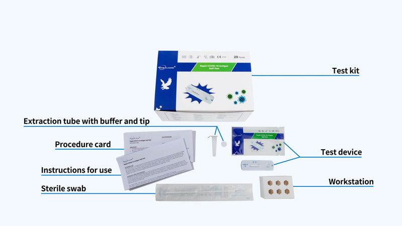 Healgen COVID-19 Rapid Antigen Lateral Flow Self Tests Multipack (x 20 Tests)
